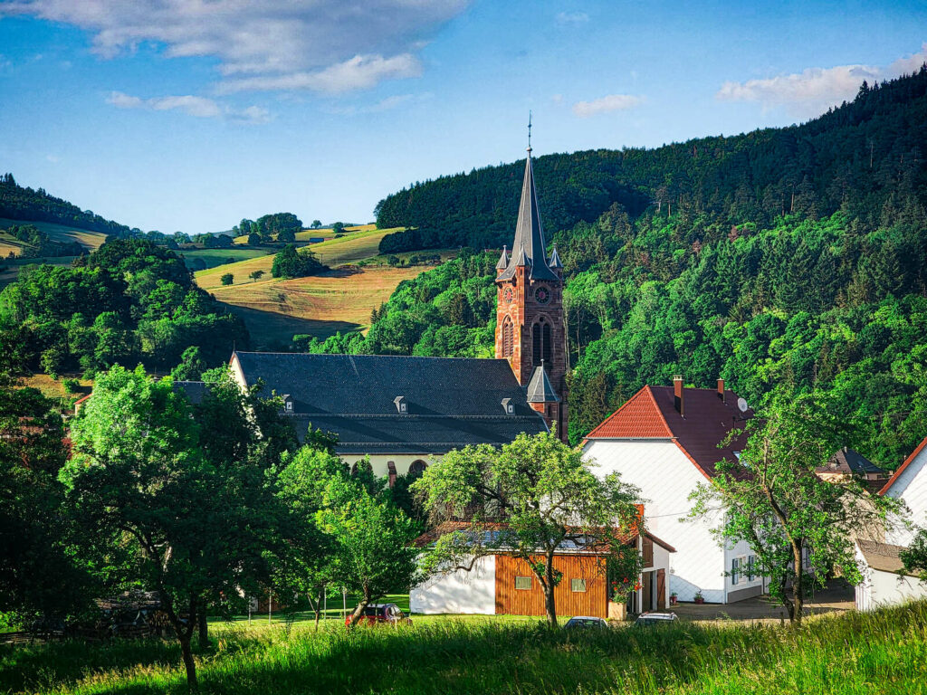 Village de Lapoutroie à proximité de la station du Lac Blanc, Alsace - Massif des Vosges