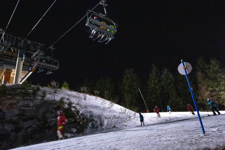 Ski nocturne au domaine alpin de la station du Lac Blanc - Massif des Vosges