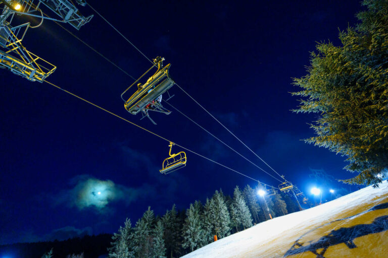 Ski nocturne au domaine alpin de la station du Lac Blanc - Massif des Vosges