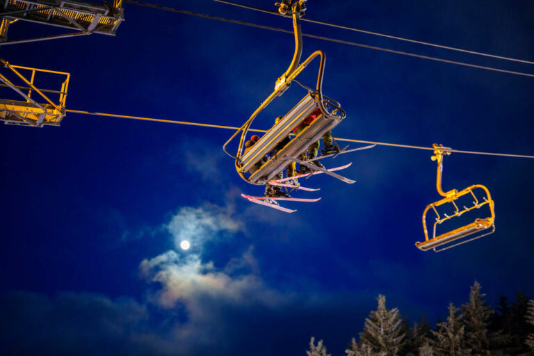 Ski nocturne au domaine alpin de la station du Lac Blanc - Massif des Vosges