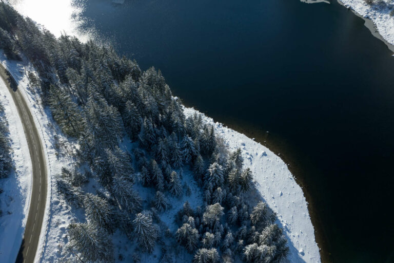 Le Lac Blanc vue depuis le ciel - Massif des Vosges