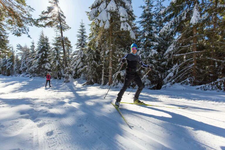 Pistes de ski du domaine nordique du Lac Blanc dans les Vosges